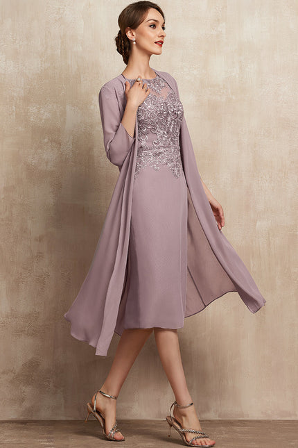 Robe Fourreau Lavande Chic - gallery 4