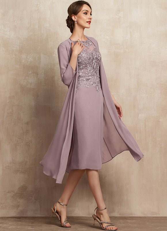 Robe Fourreau Lavande Chic - gallery 4