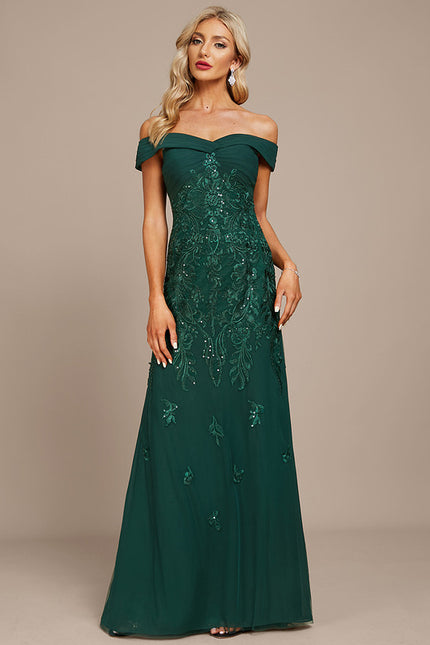 Robe Fourreau Émeraude Couture - gallery 4