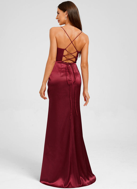 Robe Fourreau Satin - gallery 2