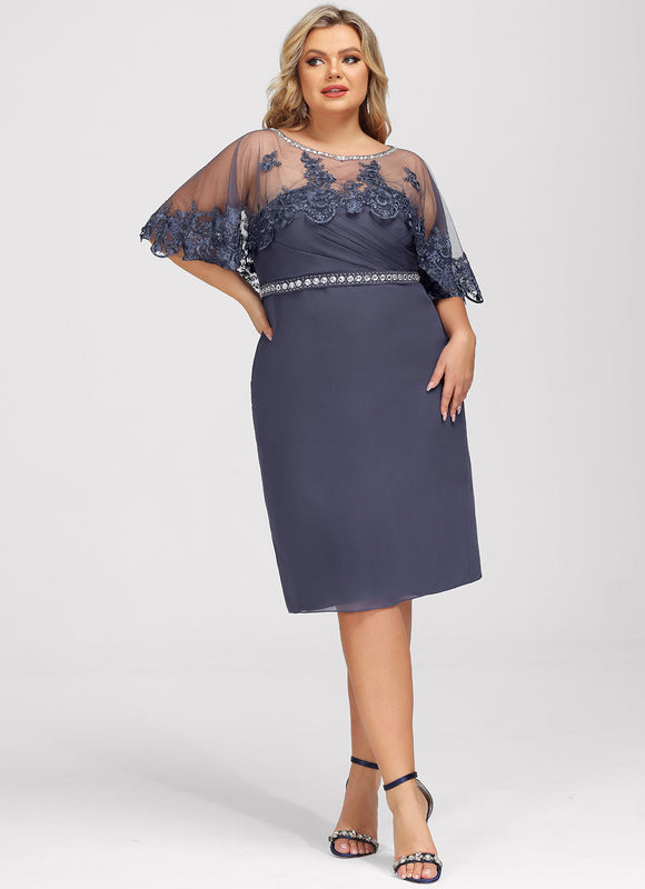 Robe Fourreau Nuit Marine Chic - gallery 7