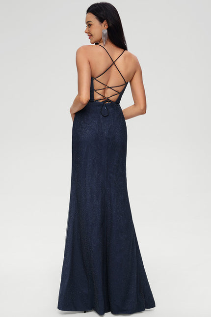 Robe Fourreau Scintillante Évasée - gallery 4