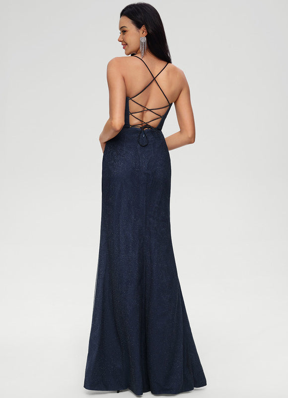 Robe Fourreau Scintillante Évasée - gallery 4