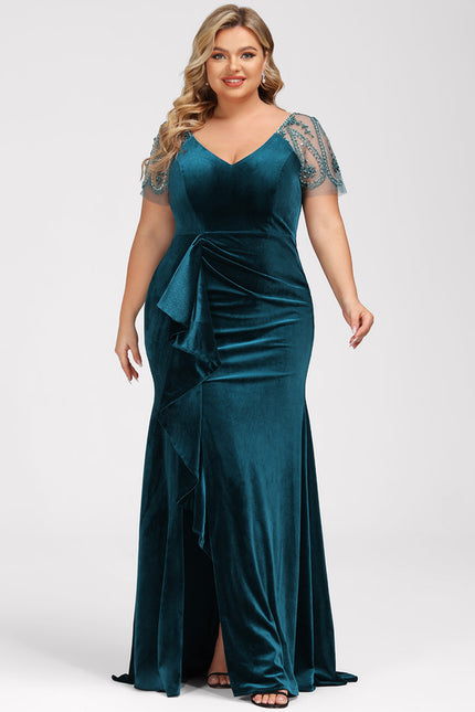 Robe Fourreau Velours Élégant - gallery 7