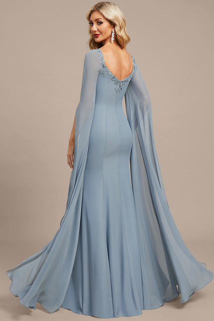 Robe Fourreau Fluide Azur - gallery 6