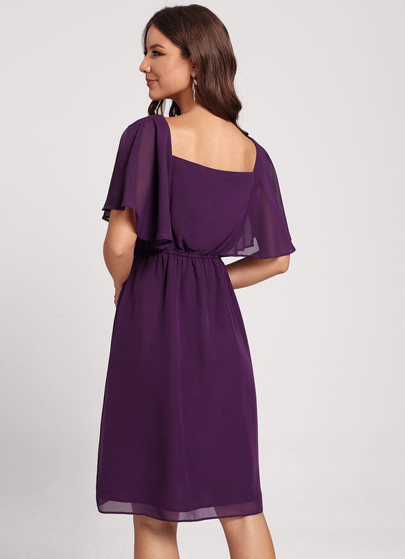 Robe Fourreau Élégante Manches Bouffantes - gallery 1