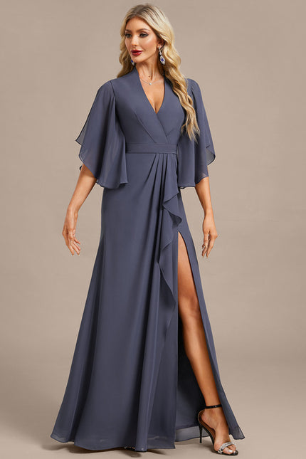 Robe Fourreau Fluide Mauve - gallery 4