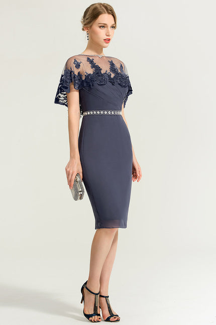 Robe Fourreau Nuit Marine Chic - gallery 4