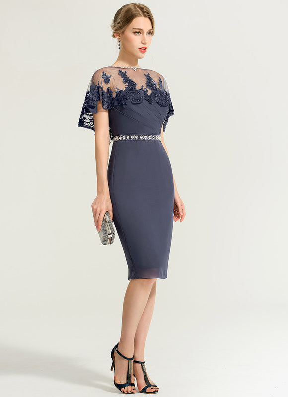 Robe Fourreau Nuit Marine Chic - gallery 4