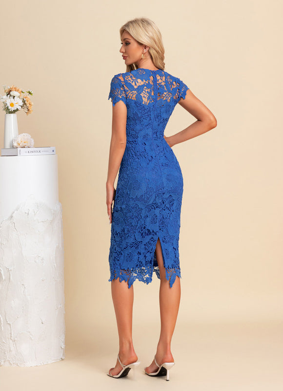 Robe Fourreau Bleu Electrique - gallery 3