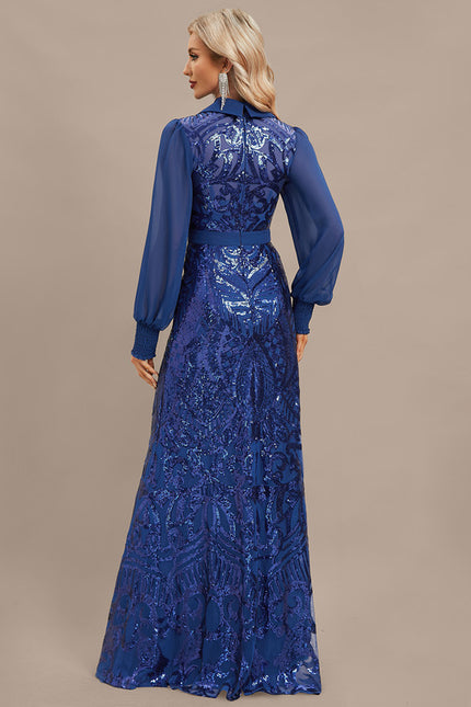 Robe Fourreau Longue Éclatante - gallery 7