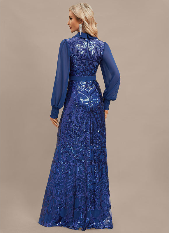 Robe Fourreau Longue Éclatante - gallery 7