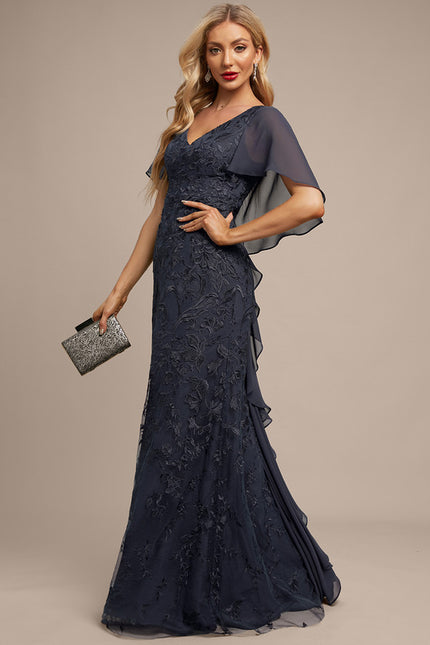 Robe Fourreau Florale Marine - gallery 4