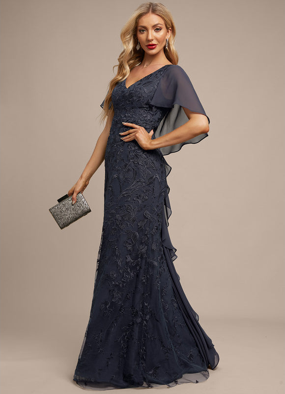 Robe Fourreau Florale Marine - gallery 4