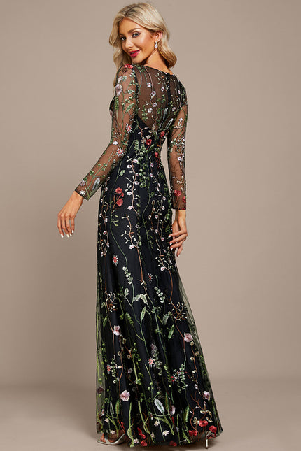 Robe Fourreau Florale Nocturne - gallery 5