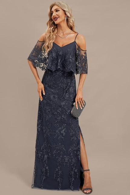 Robe Fourreau Soirée Dentelle - gallery 3