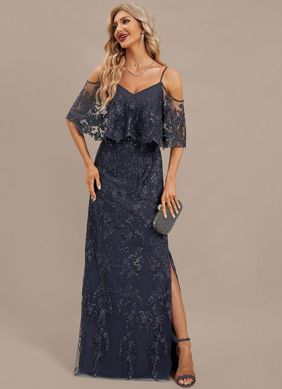 Robe Fourreau Soirée Dentelle - gallery 3