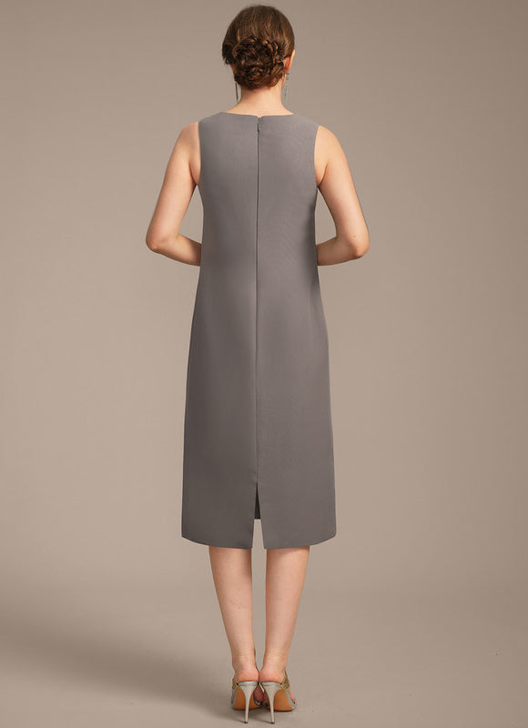 Robe Fourreau Grise Élégante - gallery 8