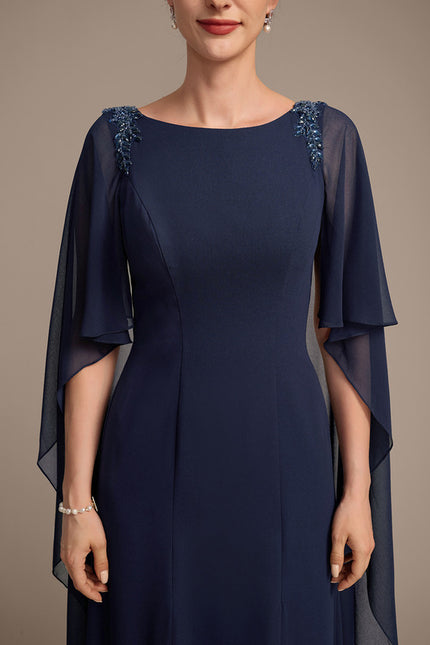 Robe Fourreau Mousseline Fluide - gallery 7