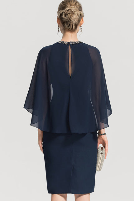 Robe Fourreau Velours Nocturne - gallery 4