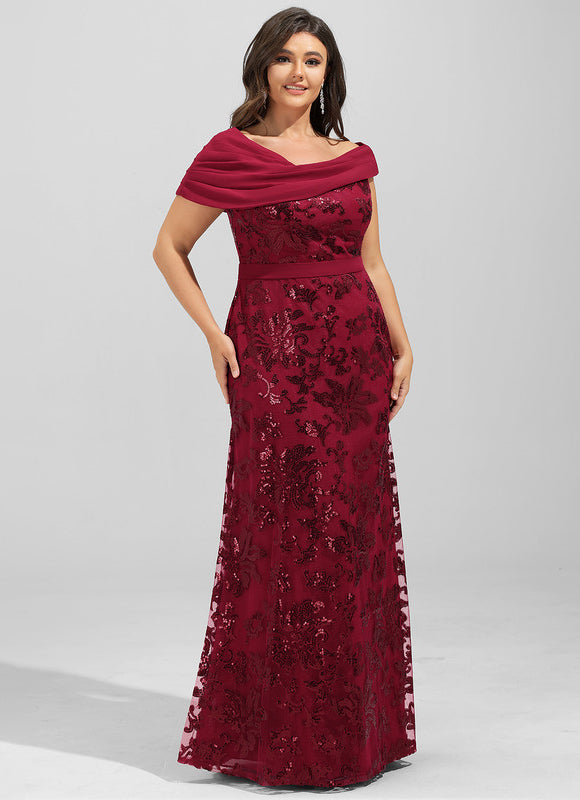 Robe Fourreau Bordeaux Glamour - gallery 8