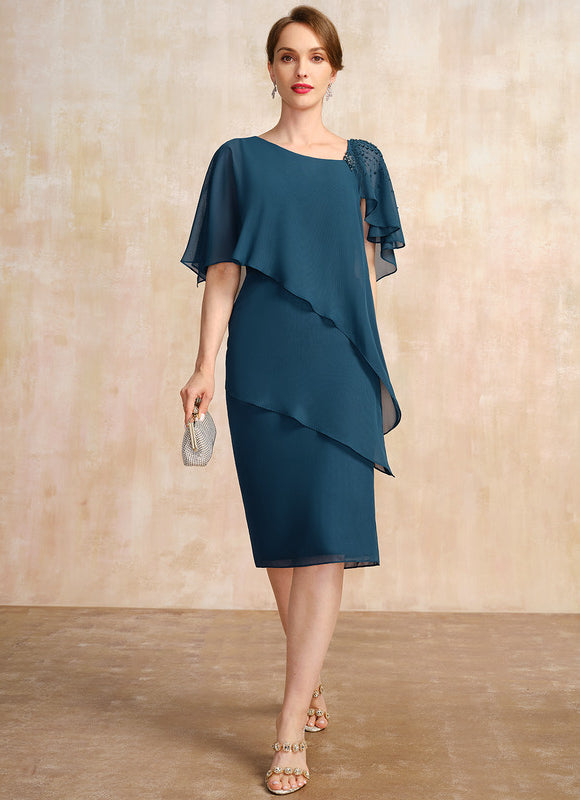 Robe Fourreau Mousseline Éclatante