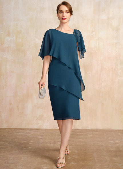 Robe Fourreau Mousseline Éclatante