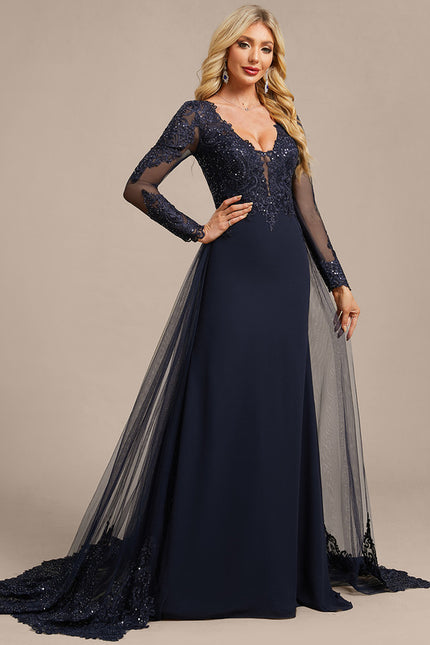 Robe Fourreau Navy - gallery 5