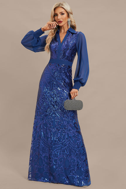 Robe Fourreau Longue Éclatante - gallery 5