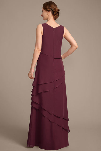 Robe Fourreau Cascade Bordeaux - gallery 7