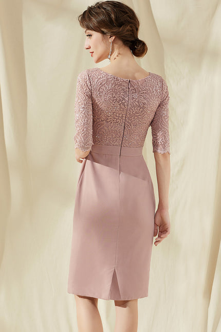 Robe Fourreau Rose Raffinée - gallery 5