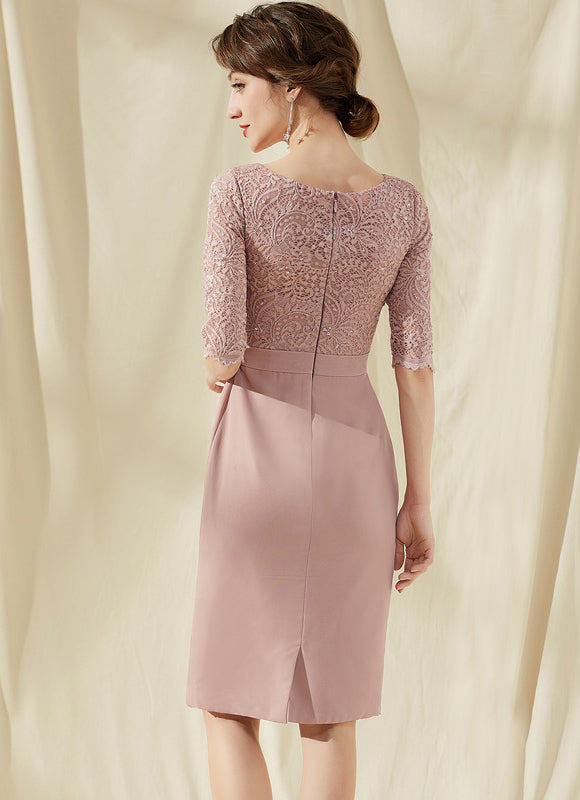 Robe Fourreau Rose Raffinée - gallery 5