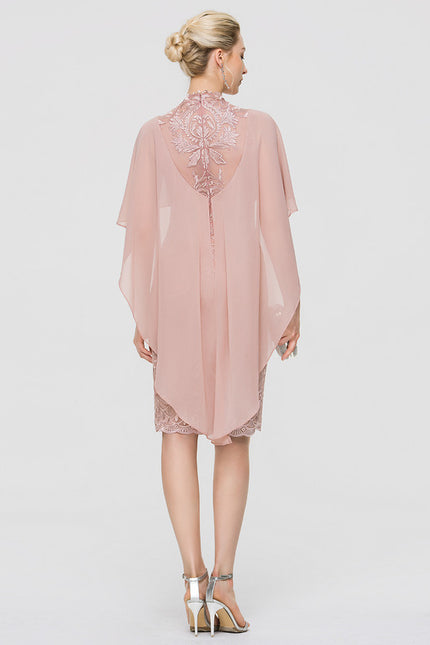 Robe Fourreau Rose Velouté - gallery 1