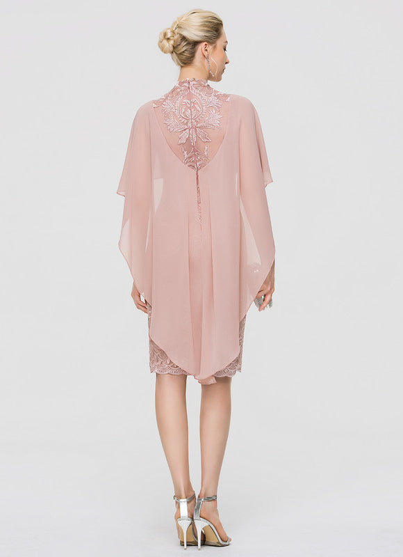 Robe Fourreau Rose Velouté - gallery 1