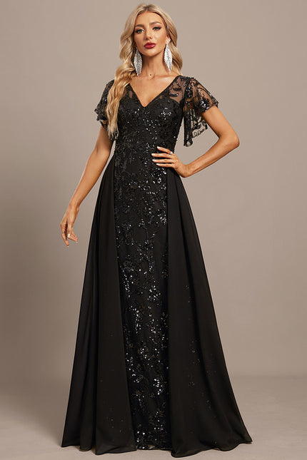 Robe Fourreau De Soirée Noire - gallery 5