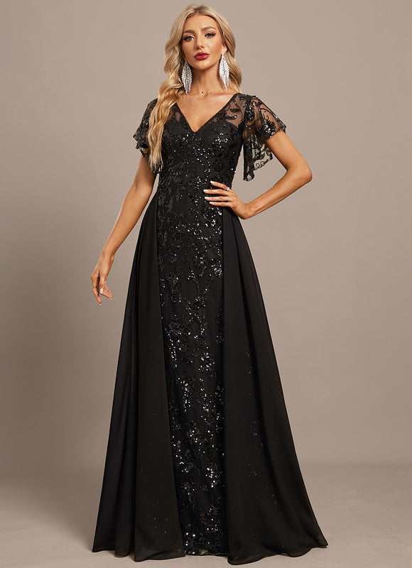 Robe Fourreau De Soirée Noire - gallery 5