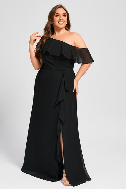 Robe Fourreau Asymétrique Fluide - gallery 7