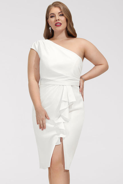 Robe Fourreau Asymétrique Élégante - gallery 7