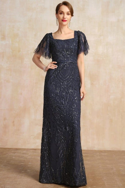 Robe Fourreau En Dentelle Scintillante - gallery 2