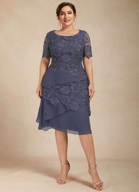 Robe Fourreau Dentelle Charbon - gallery 7