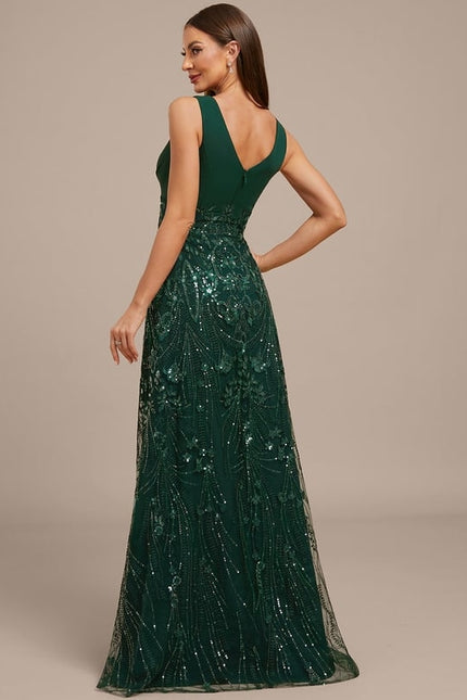 Robe Fourreau Vert Emeraude - gallery 6