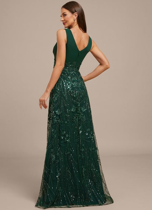 Robe Fourreau Vert Emeraude - gallery 6