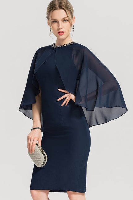 Robe Fourreau Velours Nocturne - gallery 3