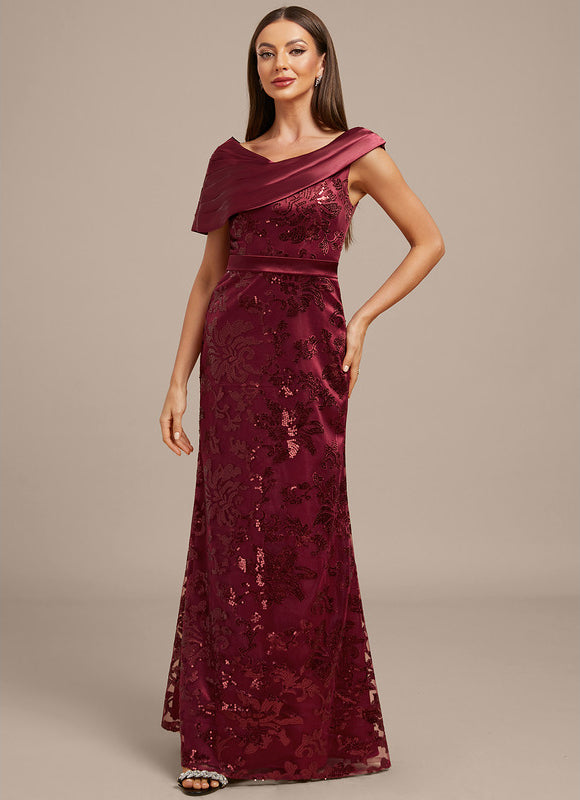 Robe Fourreau Satin Bordeaux Élégante - gallery 3