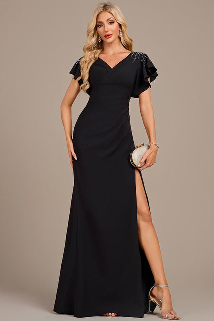 Robe Fourreau Longue Élégante Noire