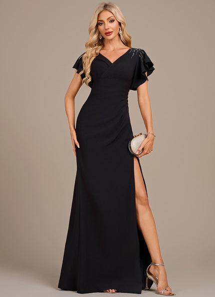 Robe Fourreau Longue Élégante Noire