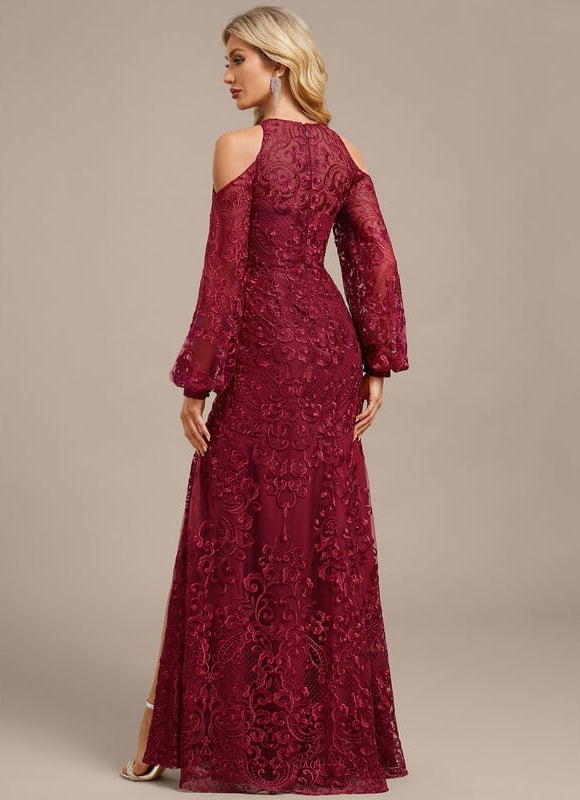 Robe Fourreau Dentelle Rouge - gallery 6