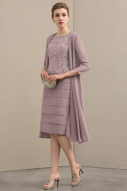 Robe Fourreau Lilas Élégante - gallery 2