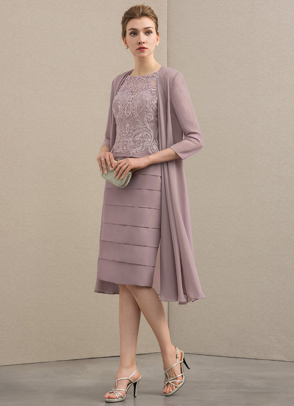 Robe Fourreau Lilas Élégante - gallery 2