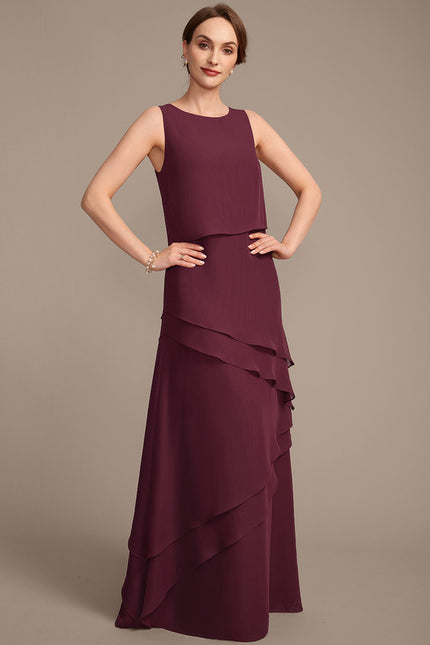 Robe Fourreau Cascade Bordeaux - gallery 5